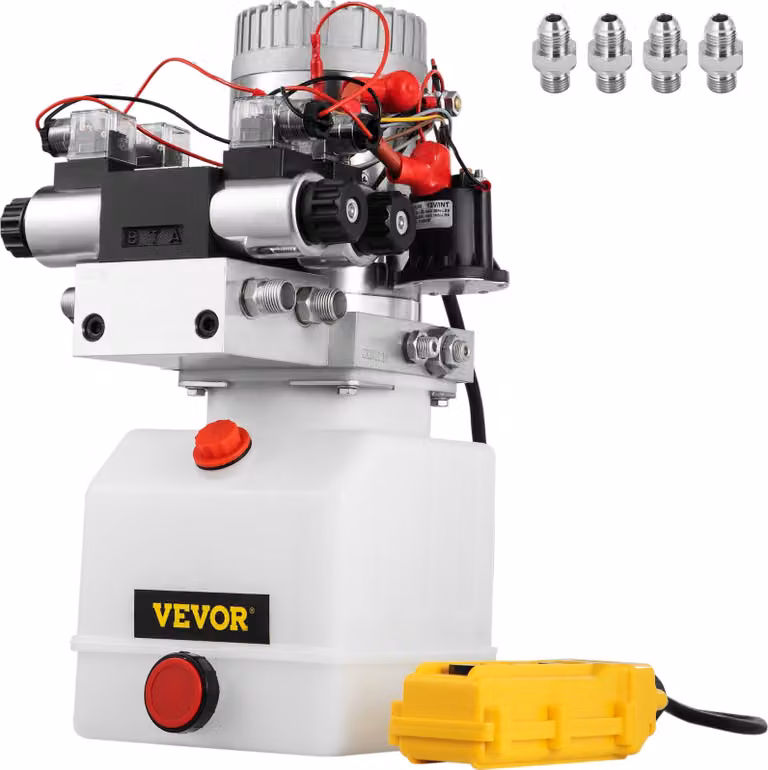 pompa idraulica a 12 V con doppio solenoide a doppio effetto Pompa ribaltabile con centralina idraulica da 4,5 L ZZ004234 Pompa idraulica elettrica Centralina idraulica