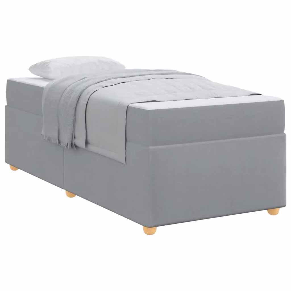 Struttura letto con contenitore a sollevamento vidaXL in tessuto grigio e nero, L/P: 90 x 190 cm – 2