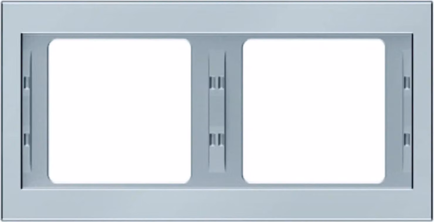 Cornice Berker doppia orizzontale, K.5, acciaio inox, metallo satinato, 1 pz.