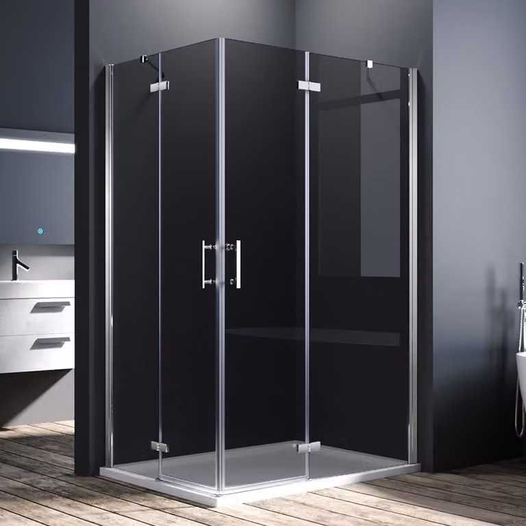 Cabina doccia porta a soffietto 120x90x195cm ingresso angolare bagno porta a battente angolare doccia porta a soffietto nano vetro porta a soffietto a battente