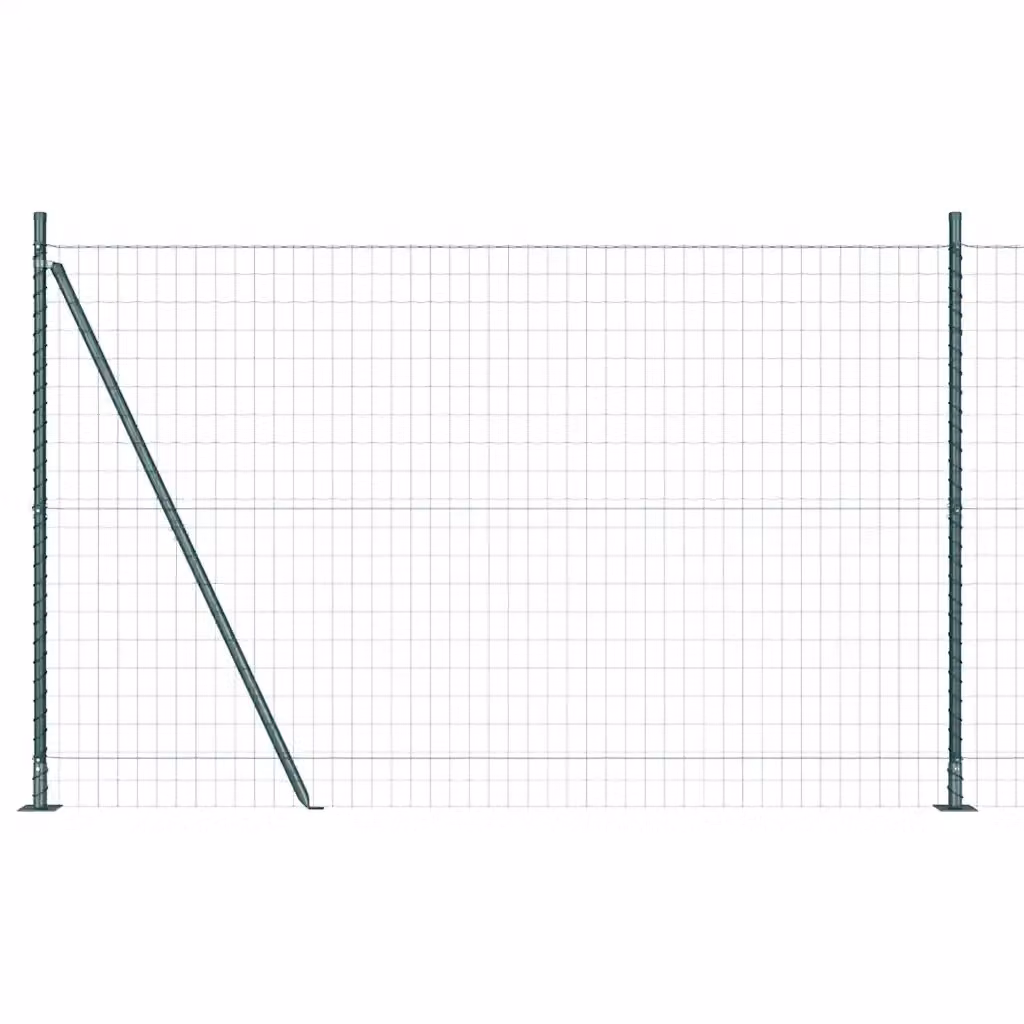 Recinzione Euro vidaXL in acciaio rivestito in PVC verde con base in calcestruzzo L: 25 m, H: 1,2 m – 2
