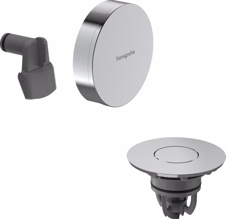 Kit di riempimento e troppo pieno per vasca da bagno, cromato, scarico a pressione, 23 l/min