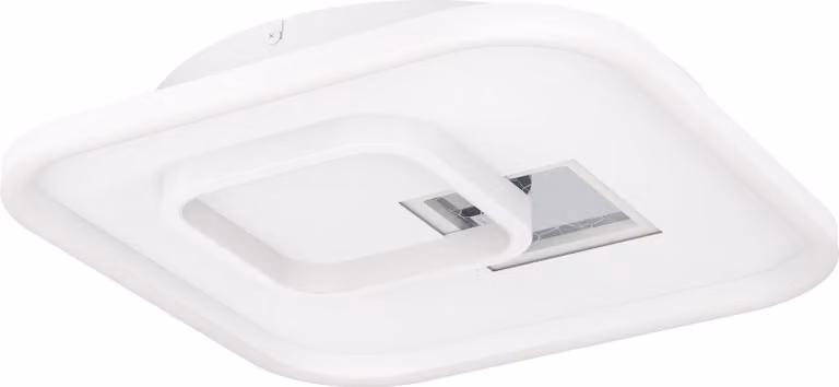 TIRIOLO lampada da parete/soffitto Illuminazione - L38 x L38 x H6 cm - bianco, argento - IP20