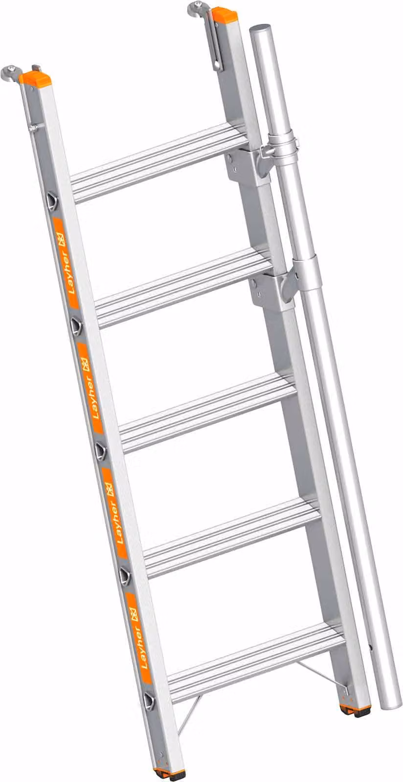 Scala Layher per camion 1070 con corrimano estensibile, 5 gradini