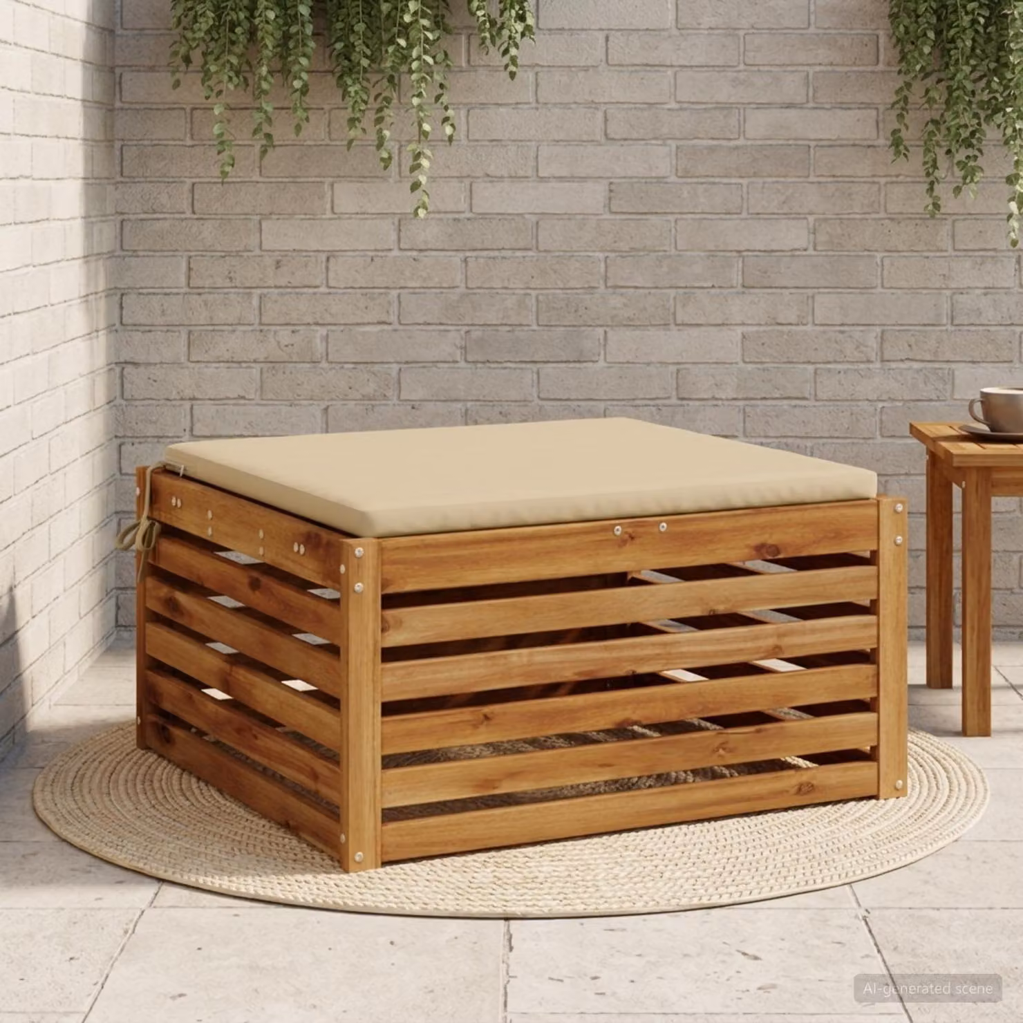 Cuscino per sedia vidaXL SOEST in poliestere beige con rivestimento rimovibile e resistente ai raggi UV