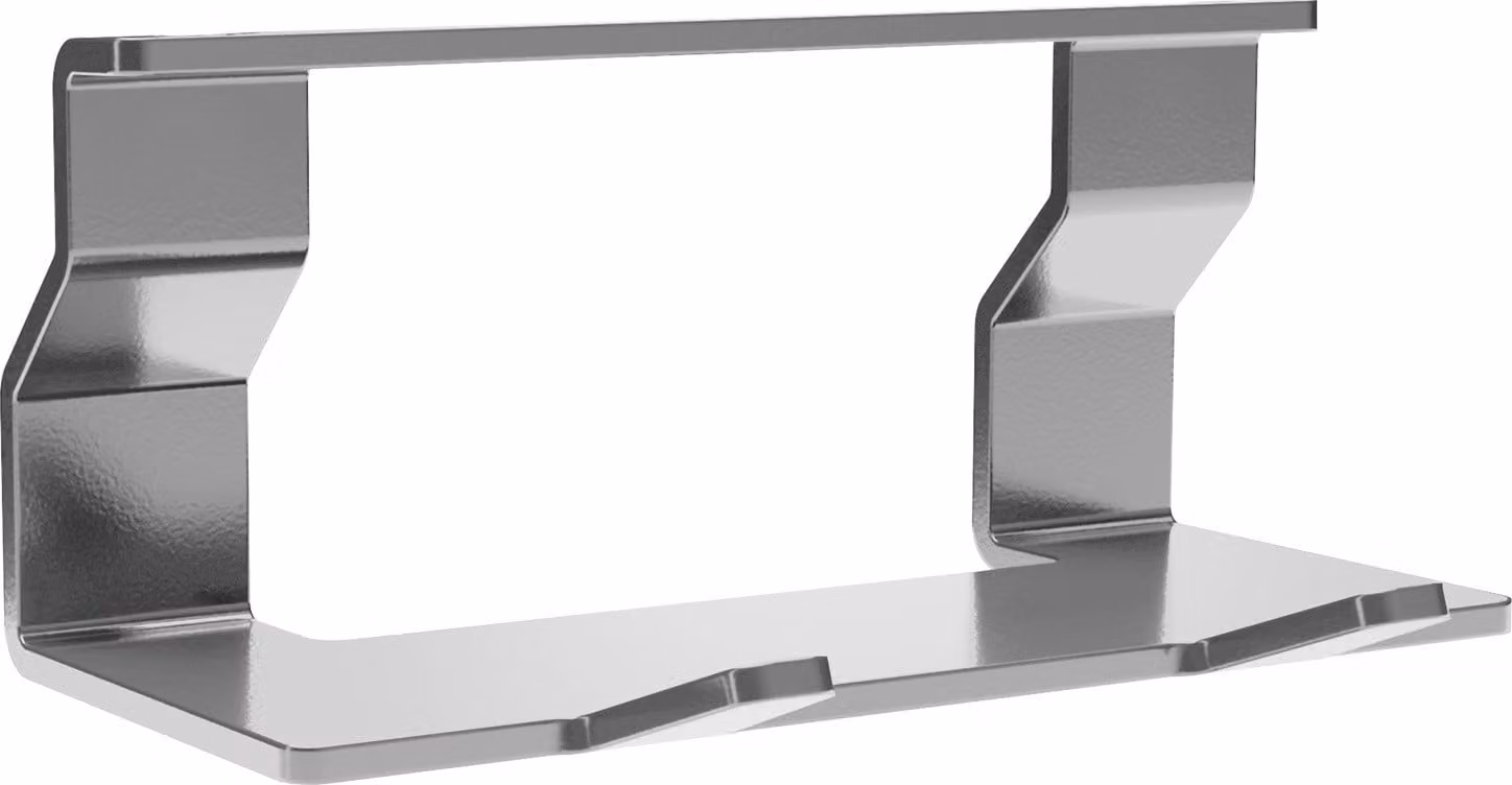Kesseböhmer Barra portaganci stile Linero con 2 ganci look acciaio inox