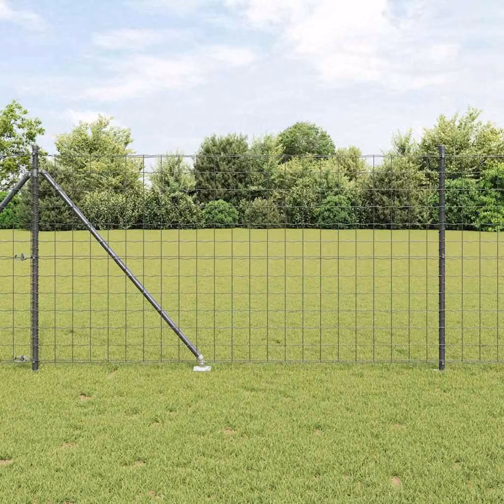 Maison Exclusive - Recinzione con Posto Grigio 1 x 10 m Acciaio