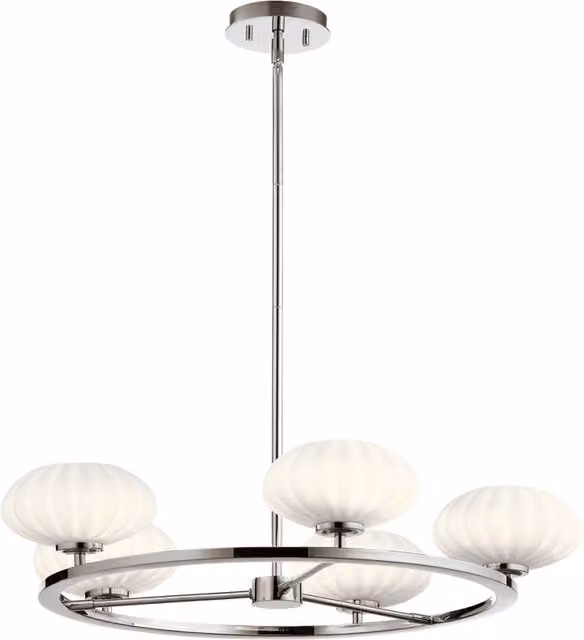 Lampadario Pim cromato lucido LED 5xG9 IP44 Quintiesse