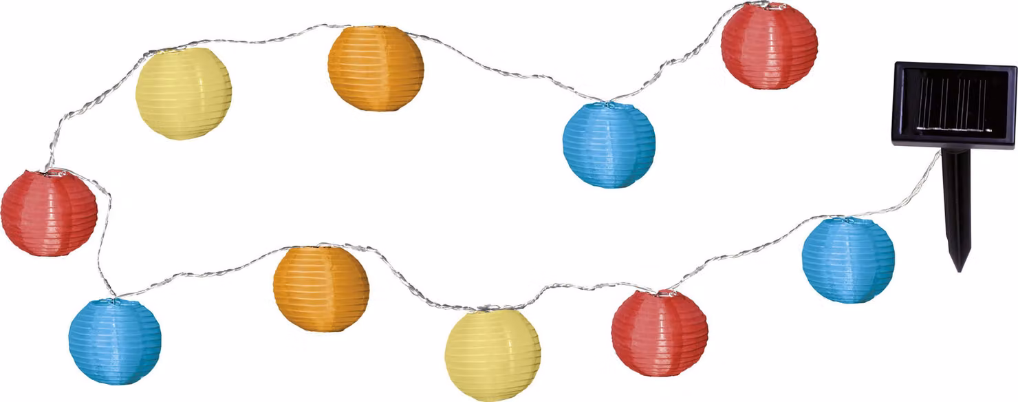 Luci di fata Lanterne solari a LED colorate 10pcs 3M luce: bianco freddo per uso esterno
