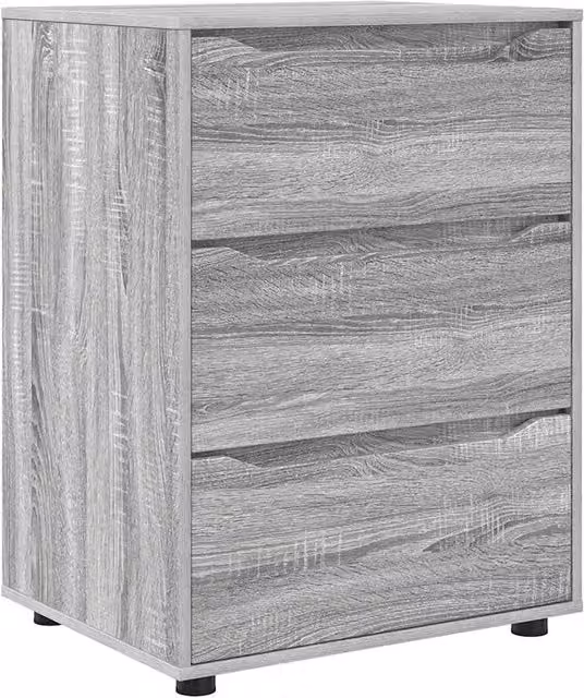 Armadio portaoggetti dal design minimalista con cassetti 60 x 48 x 81 cm in legno ingegnerizzato grigio sonoma 02_0054637