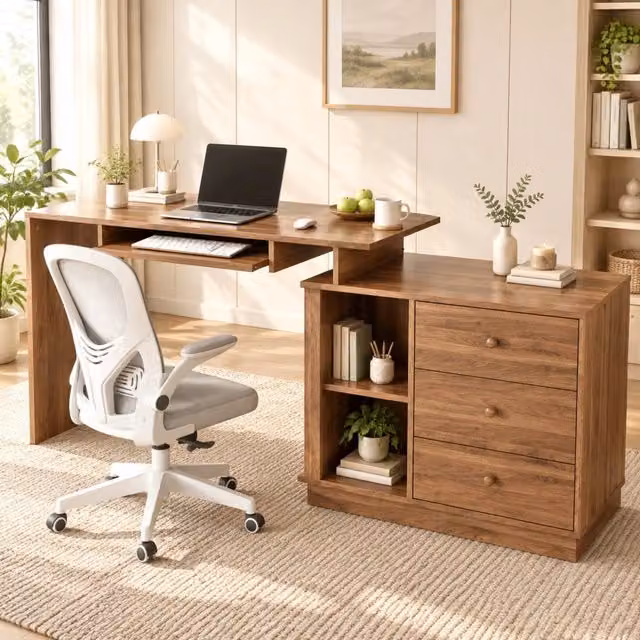 Scrivania estensibile 110x40x75,5 cm in MDF noce salvaspazio -