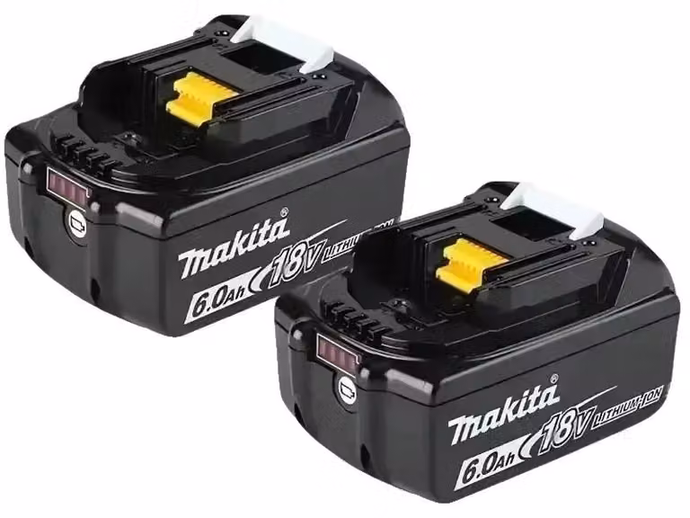 Batterie ricaricabili, capacità 6,0 Ah, compatibili con utensili elettrici, 6,0 Ah x 2