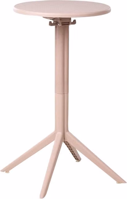 Tavolo da bistrot rotondo BELIANI beige e nero con piano ribaltabile per giardino e balcone L: 60 cm, P: 60 cm, H: 70 cm – 1