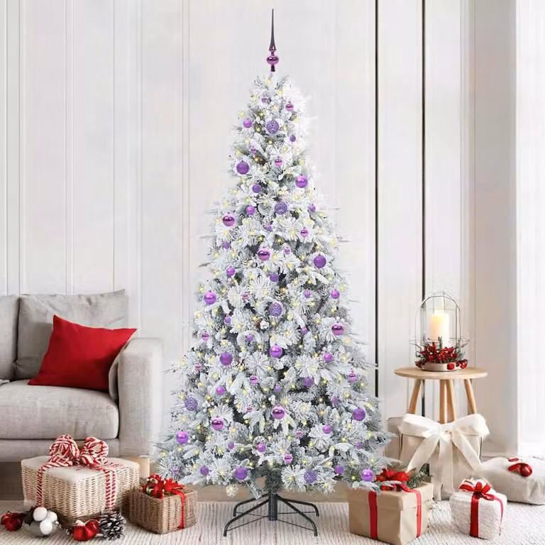 Maison Exclusive - Albero di Natale artificiale pieghevole bianco, 210 cm, in PE e PVC