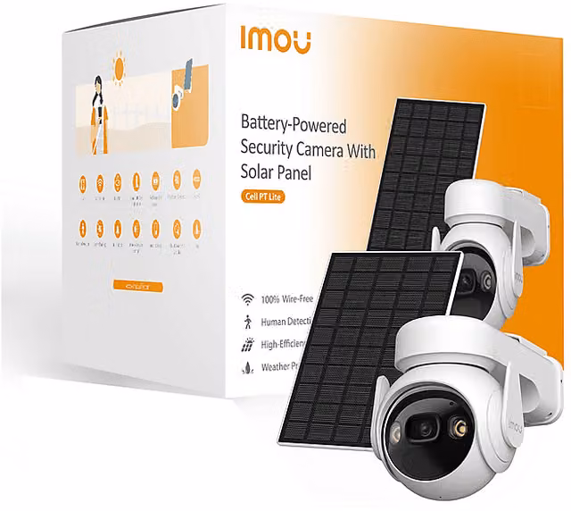 Videocamera di sorveglianza Imou Cell PT Lite Kit ricaricabile con pannello solare White – 2