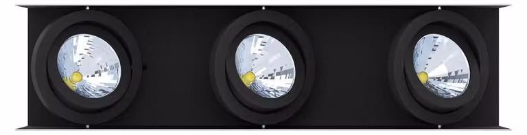 Lampada da soffitto a LED Vidago a 3 luci bianco, nero