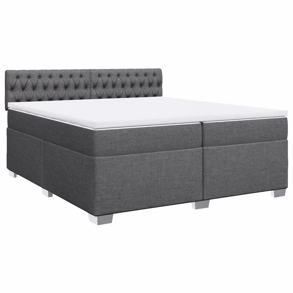 Letto Ibrido con Giroletto a Molle e Materasso vidaXL Grigio e Bianco L/P: 200 x 200 cm – 2