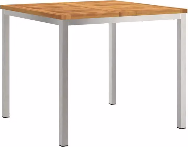 Tavolino da Giardino | Tavolo da Pranzo Marrone 90 x 90 x 75 cm Legno di Acacia Massello