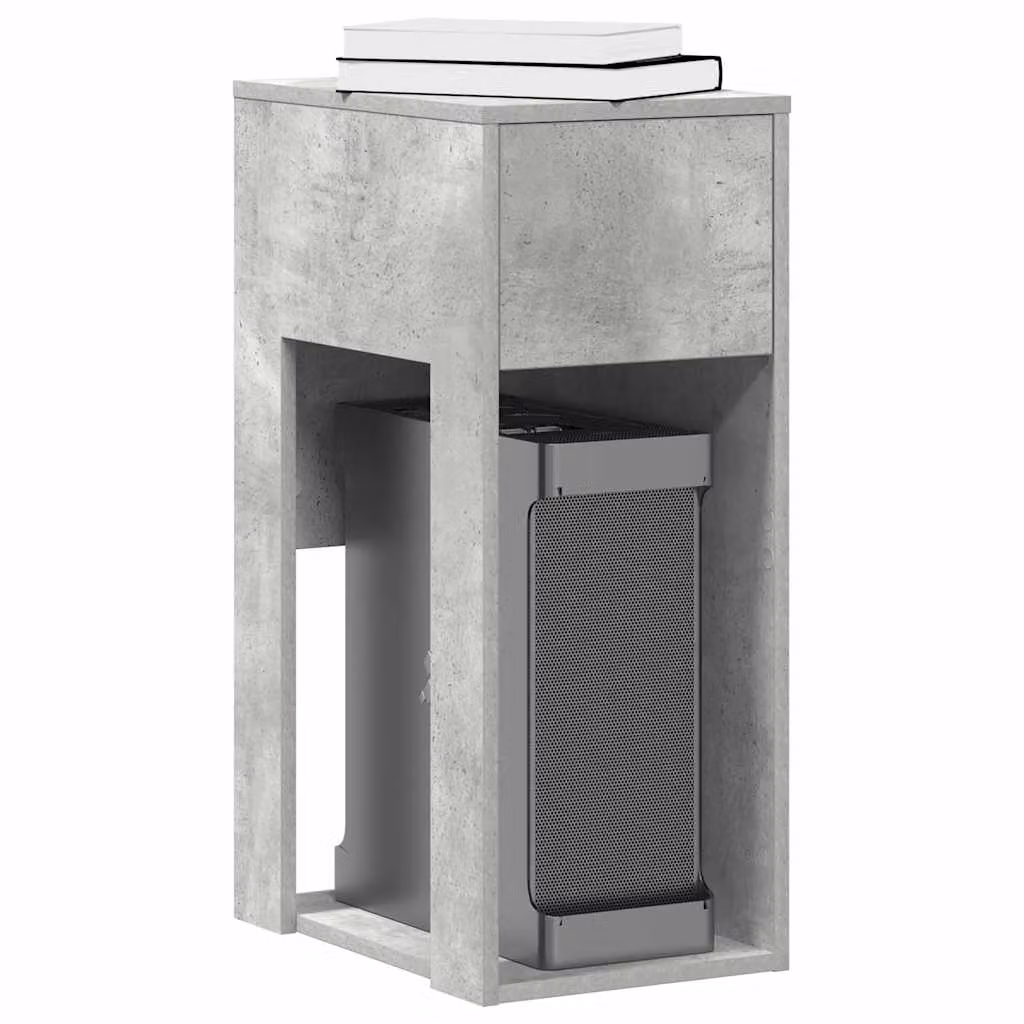 vidaXL Supporto per Computer a Torre con Cassetto Grigio L: 30 cm, P: 44 cm, H: 74 cm