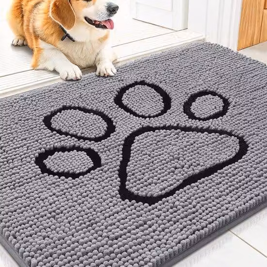 Tappetino per cani - Tappetino in ciniglia assorbente e antiscivolo per interni ed esterni - 61x91 cm