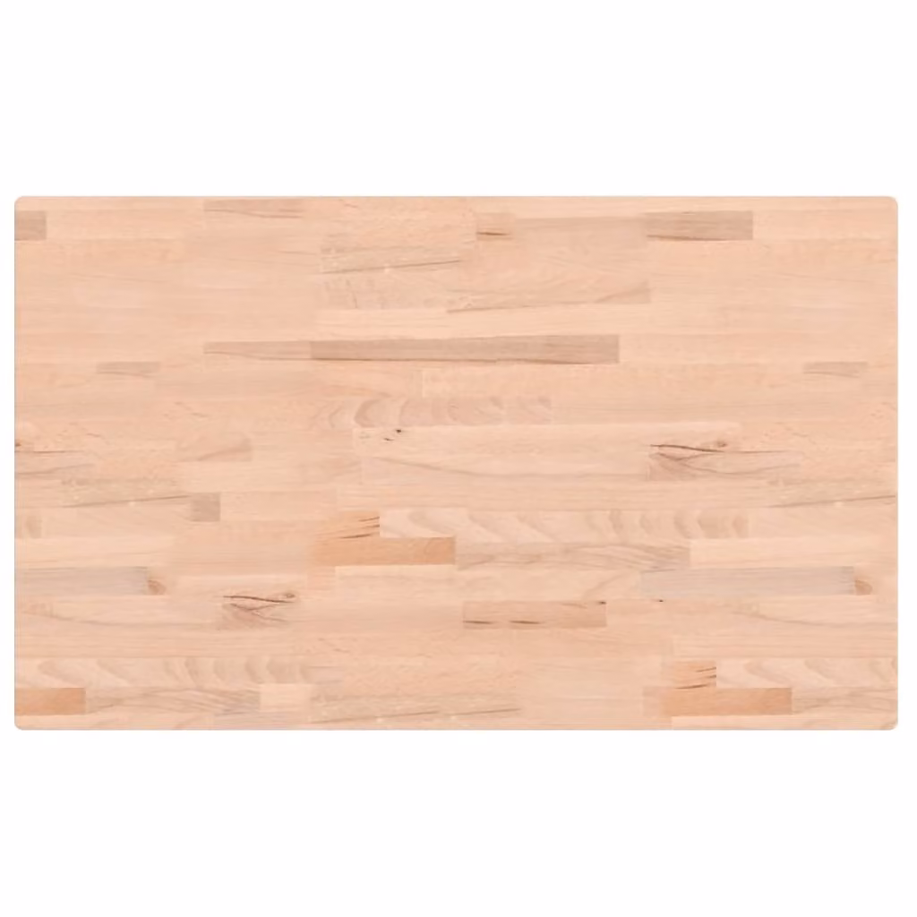 Piano Bagno 100x60x2,5 cm in Legno Massello di Faggio