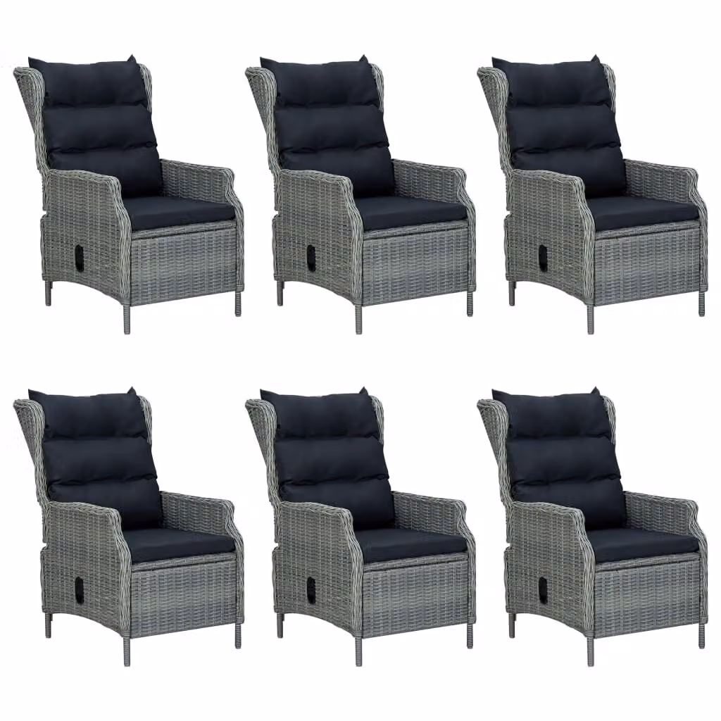 Set da Pranzo da Giardino 7 pz Grigio Chiaro