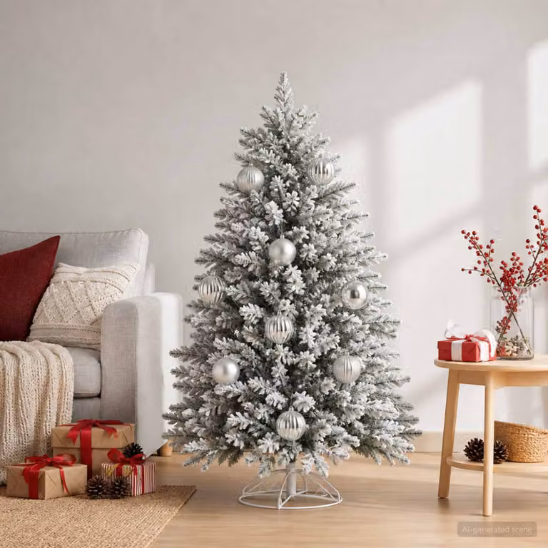 vidaXL Set di palline di Natale XXL 4 pz Argento Ø 20 cm Plastica