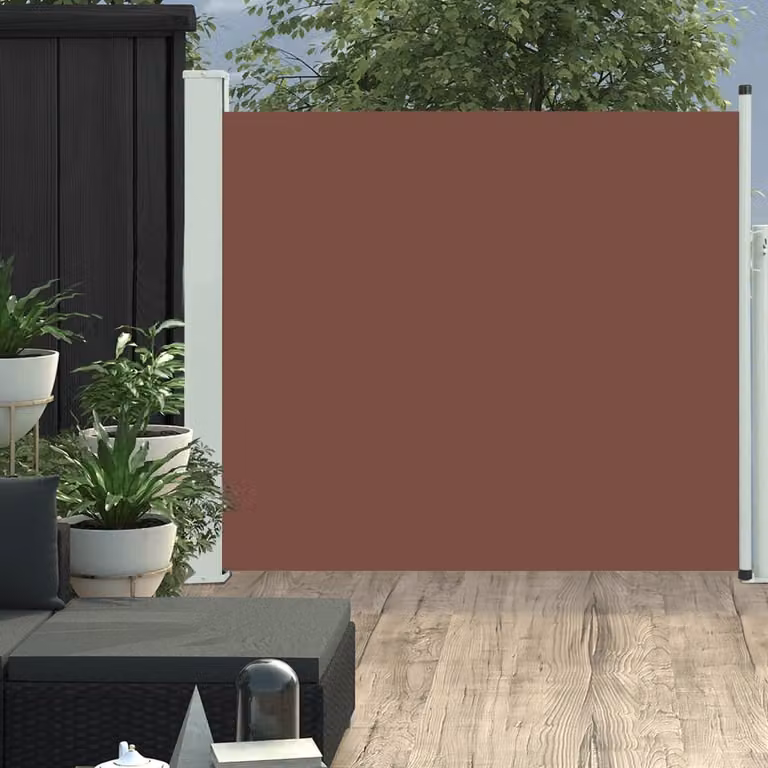 Maison Exclusive - Tenda da sole laterale estensibile, 100x314 cm, color marrone