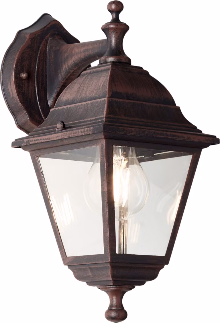 Lampada da parete per esterni Lalumi Nissi IP44 E27 60 W ruggine
