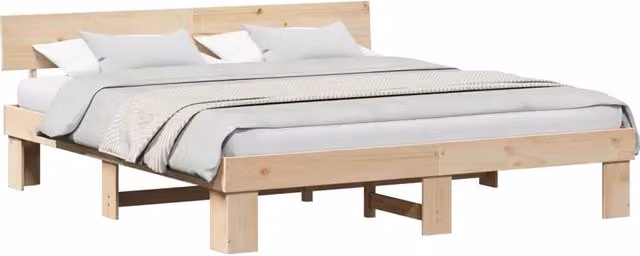 Letto matrimoniale | Letto per adulti | Struttura del letto Marrone 200 x 200 cm Pino massello