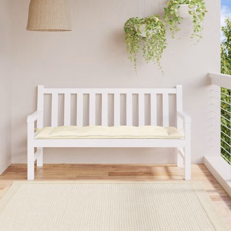 vidaXL Cuscino per Panca Beige in Tessuto Oxford L: 150 cm, P: 50 cm, H: 7 cm