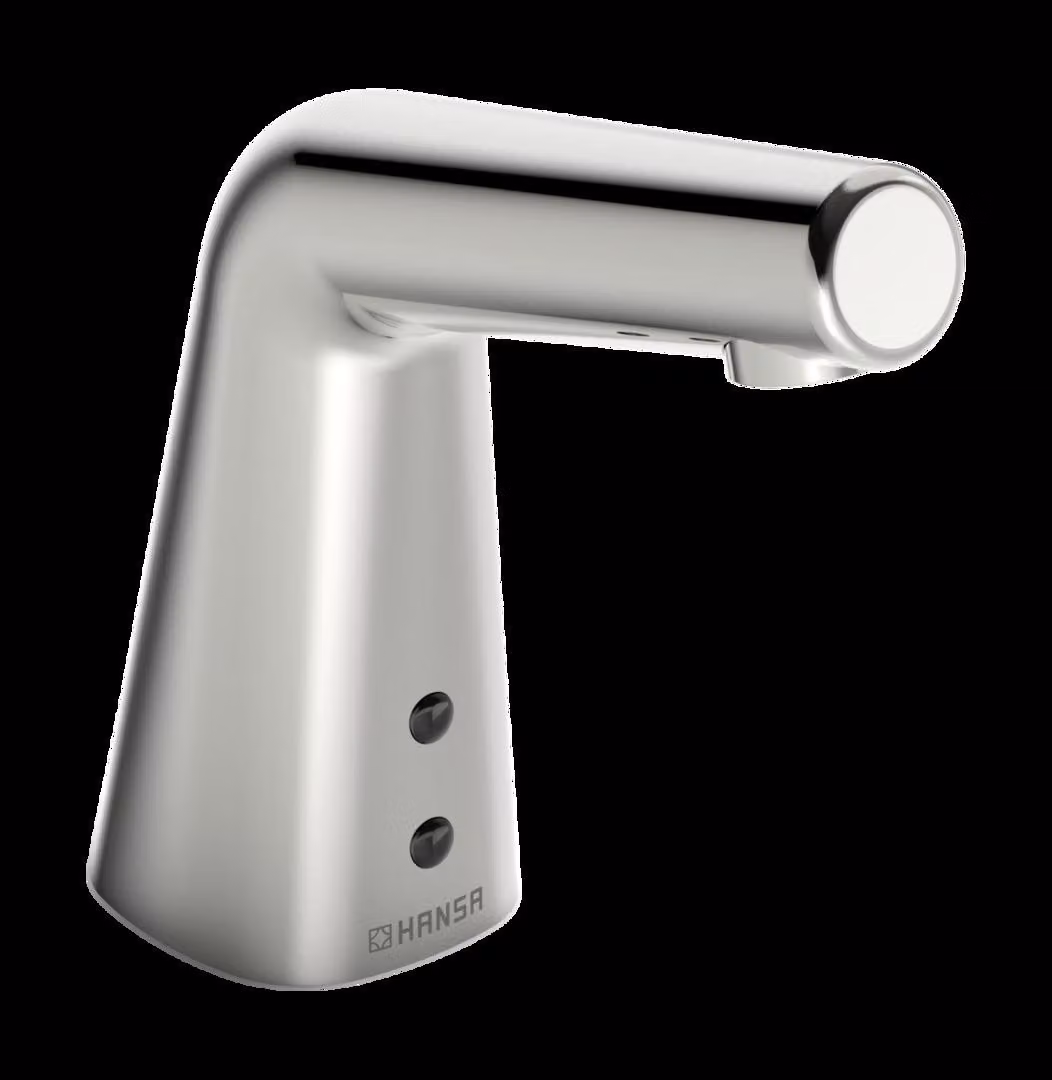 HANSA HANSADESIGNO Style Mitigeur de lavabo, sans contact, eau froide ou mitigée, Bluetooth, saillie 100 mm, 51932211, 51932211