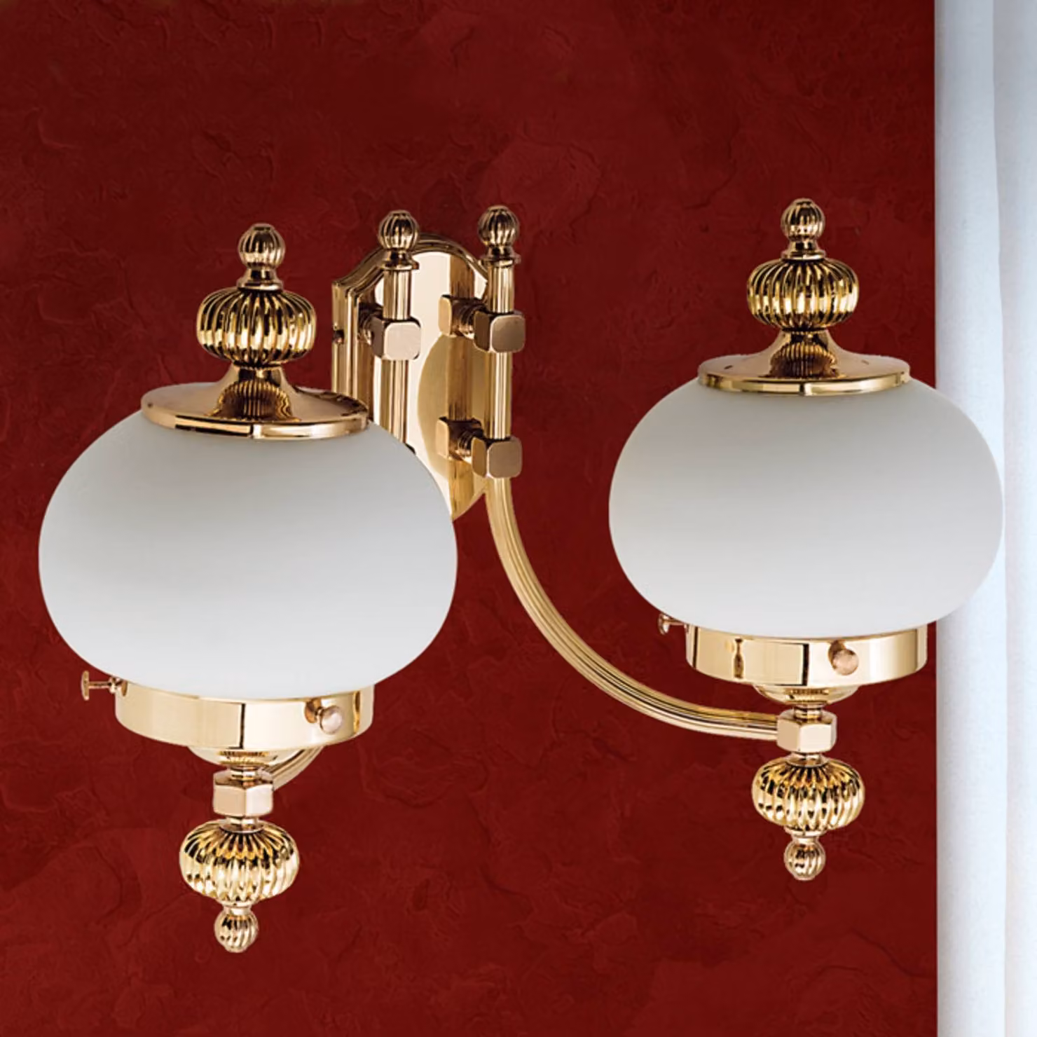 ORION Applique da parete DELIA, dimmerabile, Ottone / Oro, Soggiorno / Sala da pranzo, Ottone, Antico, Applique
