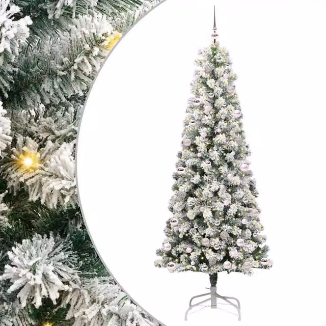 Albero di Natale Artificiale-Albero Natalizio con Rami Pieghevoli 240 cm 147151