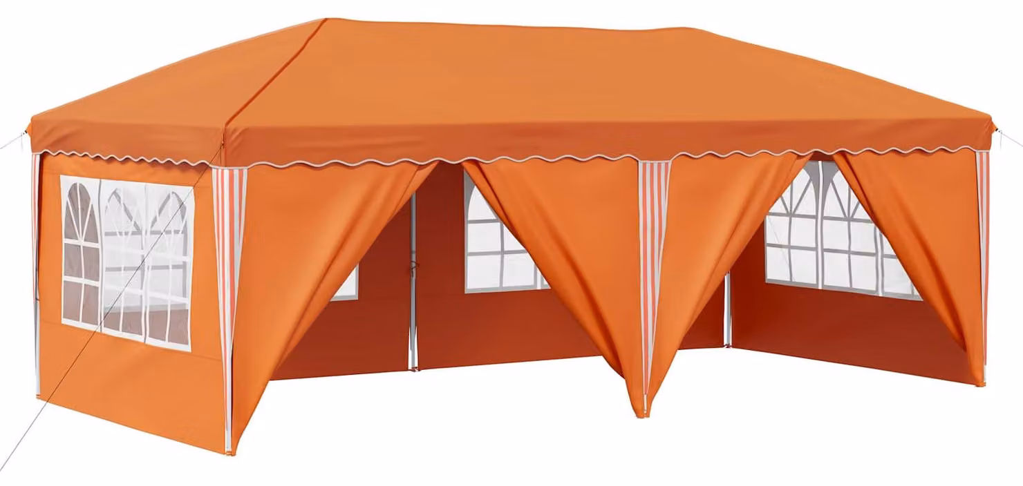 Tenda per feste a pop-up 575 x 288 x 245 cm Arancione