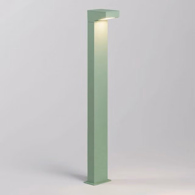 Forward Paletto Luminoso Asimmetrico 13x15x90 cm in Alluminio Salvia, 13W, LED 3000K, IP65 per Illuminazione Giardini e Percorsi Pedonali Esterni