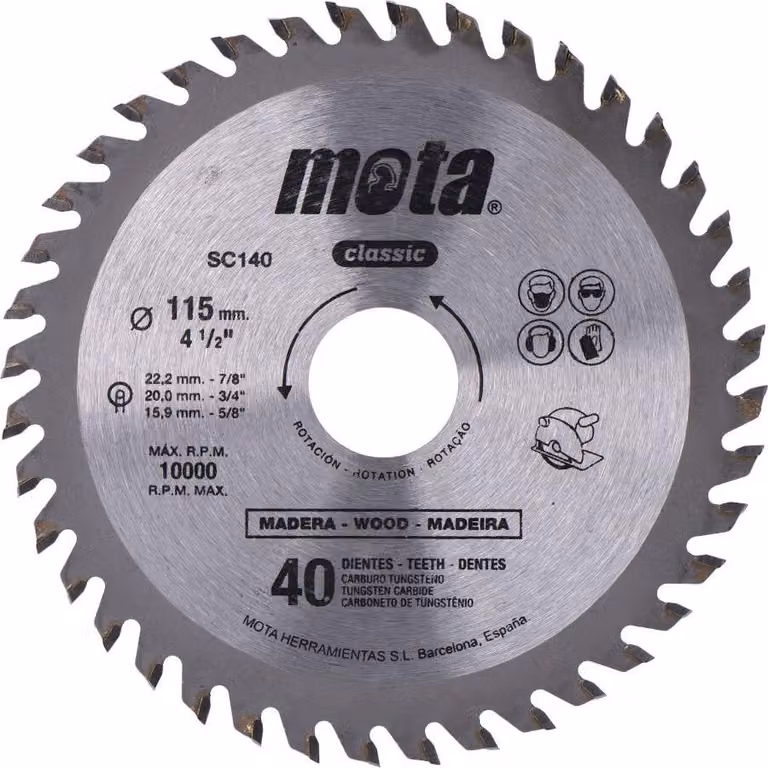 Lama per sega circolare Widia ø115 mm, 40 denti, Clp18 Sc140 Mota