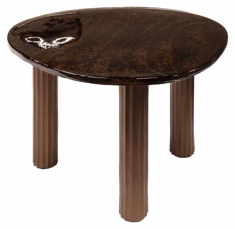 Tavolino FURNLUX Eclipse rame 70 cm / Colore principale: marrone / Dimensioni: 70 x 45 x 59 cm