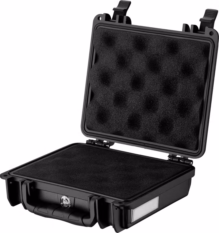 Custodia universale Wiltec 19 x 17 x 6 cm, custodia impermeabile per il trasporto, custodia protettiva in PP e fibra di vetro, custodia con schiuma cubica
