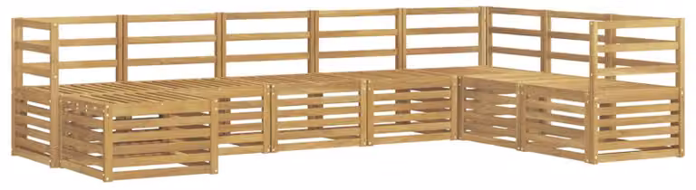 Set di divani da esterno, 8 pezzi, colore bianco, dimensioni 304 x 185,5 x 73 cm