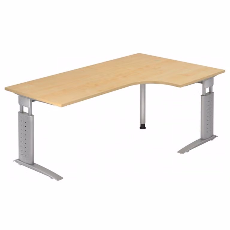 HAMMERBACHER US82 höhenverstellbarer Schreibtisch ahorn L-Form
