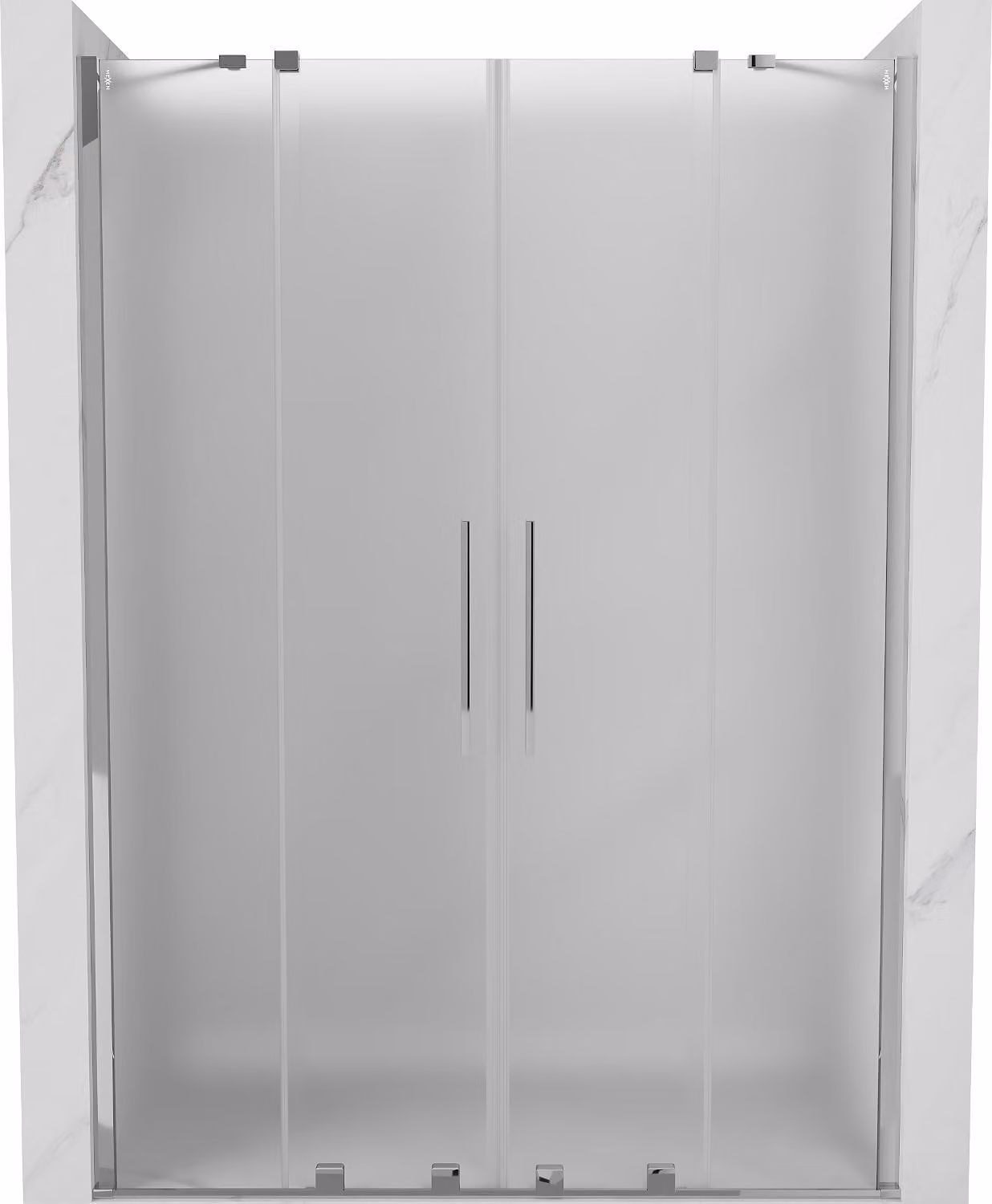 Mexen Velar Duo porta doccia scorrevole 150 cm, ghiaccio, cromo - 871-150-000-32-01