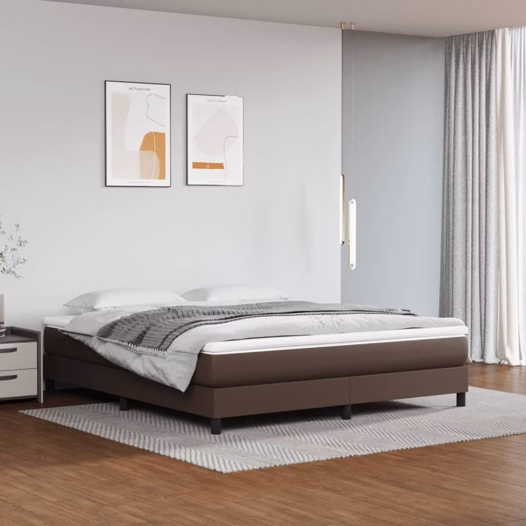 Maison Exclusive - Struttura letto boxspring marrone 180x200 cm in ecopelle