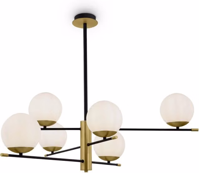 Lampada pendente Modern in Metallo e Vetro Nostalgia Opaco Oro