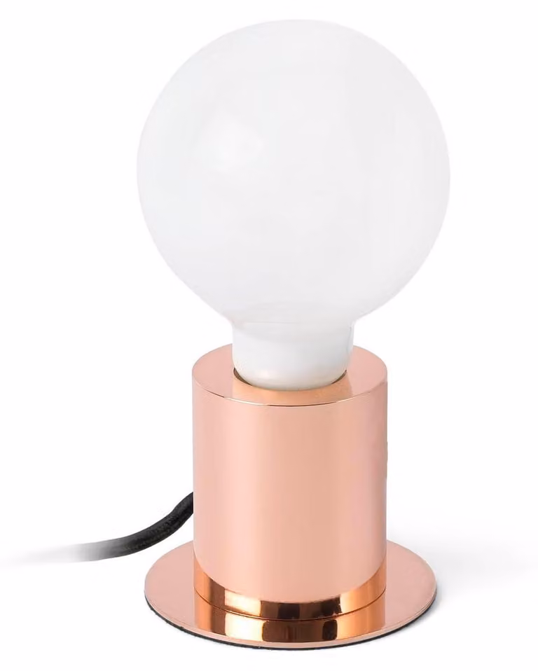 Lampada da tavolo Ten a 1 luce in rame