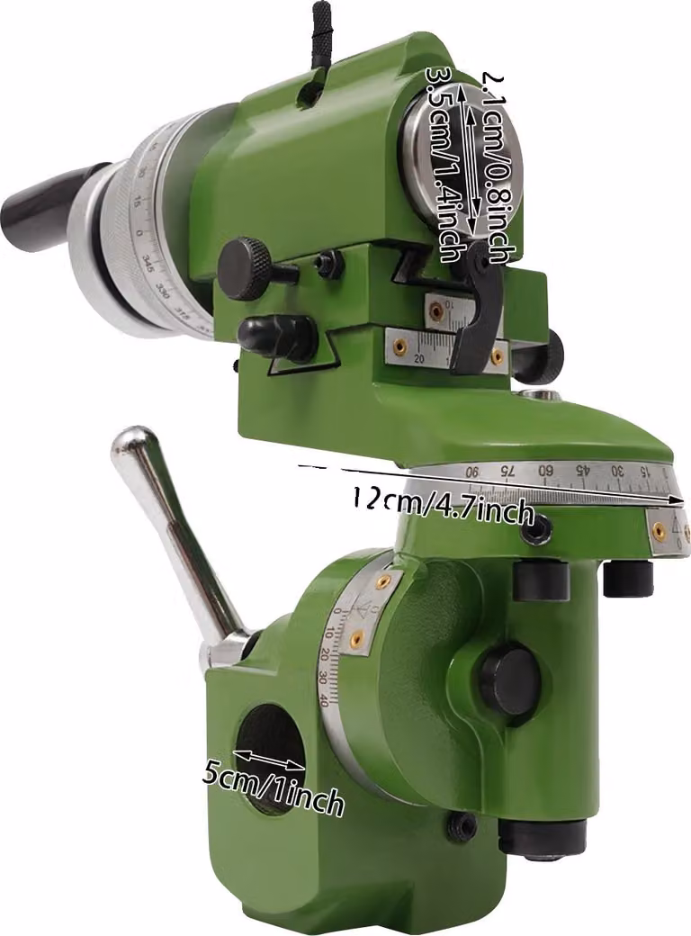 Supporto per affilatrice universale, regolazione precisa, design compatto, verde