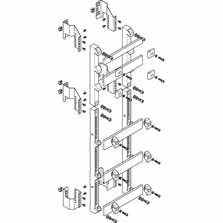 Modulo barra collettrice ABN profondo 1FB/8RE 185 mm con CU 50x10 mm, a 5 poli, EBM 150 mm MTSC18985