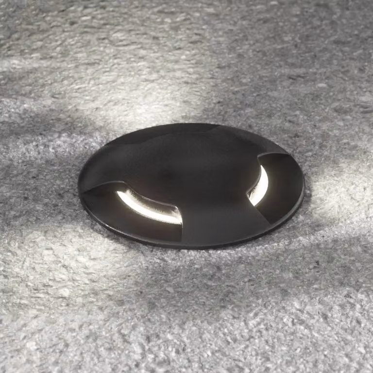Fumagalli Spot LED da interrare Ceci 160-3L nero CCT, Nero, Plastica, Moderno, Faretto da incasso da terra