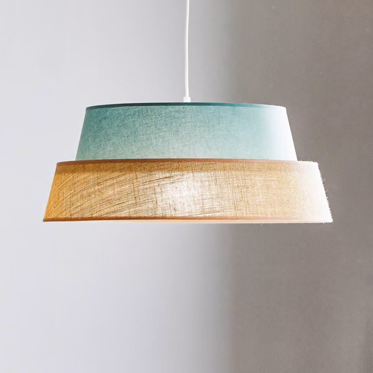 Lampada a sospensione Galaxy Soft Nature Duolla, dimmerabile, Marrone / Ruggine, Soggiorno / Sala da pranzo, Tessuto / Stoffa / Seta, Moderno, Lampada a sospensione