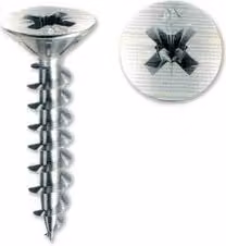 Set di 1000 viti per legno Mustad tutto filetto in acciaio nichelato argento, Diametro: 3,5 mm, Lunghezza: 16 mm
